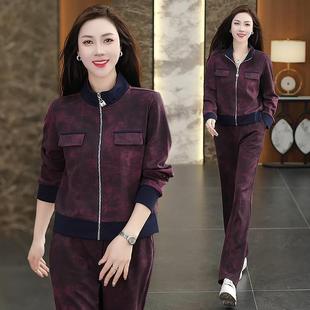 透舒适休POL领闲百搭训练服9683 长气袖 2025春秋成O人女款 运动套装