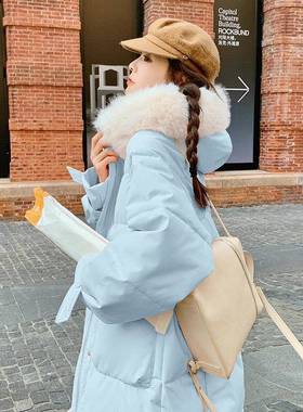 粉色甜美羽子绒设女冬季2D116-727服025新款中长款韩版小个计感白