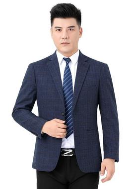 新款西装2126-G男件春上衣新款羊小西装中年休闲西服外套单秋毛中