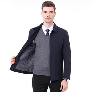 中老绒年人棉衣士加加爸爸冬装男外套羽绒棉服冬季厚老爸爷1966-L