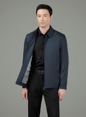 品牌男士夹克秋行季中老商RUX务年休闲政干秋部无痕百搭外套