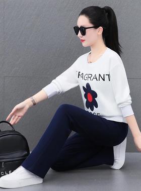 时尚休0闲运动套装女装高春秋季22558-1967新款山泰冷淡系级卫衣