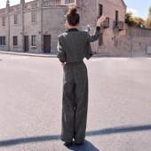 YH99905 件 气质2百搭外套阔腿两裤 小香风时H尚套装 女025秋冬新款