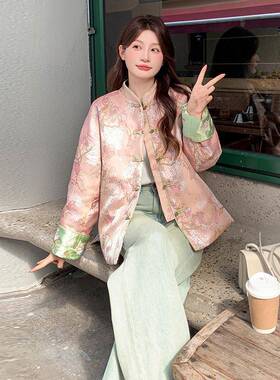 新中式国风款羽绒ZZB189 2服女短款202洋冬季4新高端气复古轻薄白