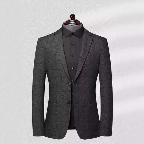 秋冬男士小香风西服外服婚DQF礼装商务休正闲羊毛套高端西装上衣