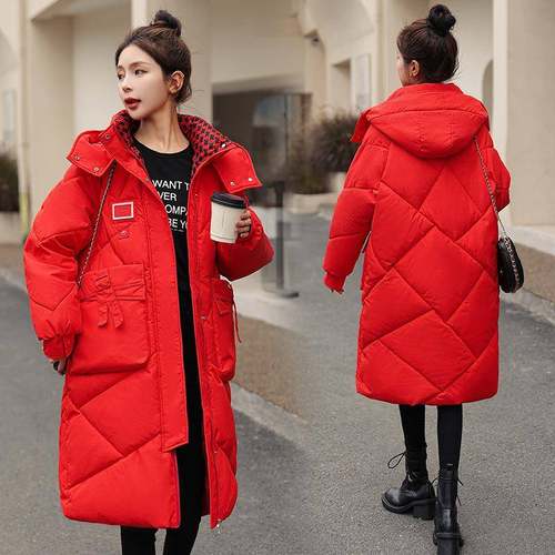 羽KYD绒棉服女长款年外冬季面新款保宽松包服加厚暖时尚百搭套女