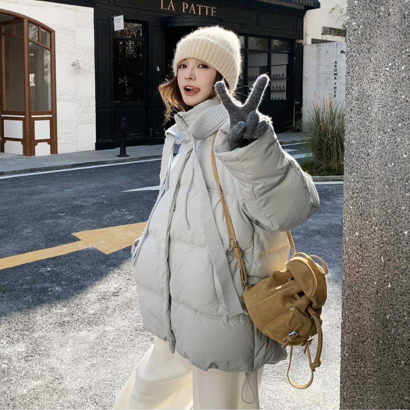 装冬款新b171-XW3连帽羽服绒外套