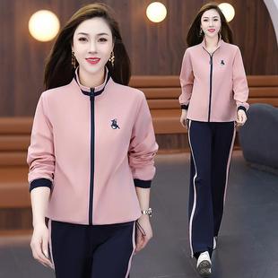 开款时尚运动服套装女876535002025季新洋气显瘦立春领衫外套阔腿