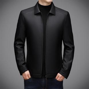 W7皮皮夹 中年商务休闲加绒绵羊2418 冬柜专高真档皮皮衣男士 秋季