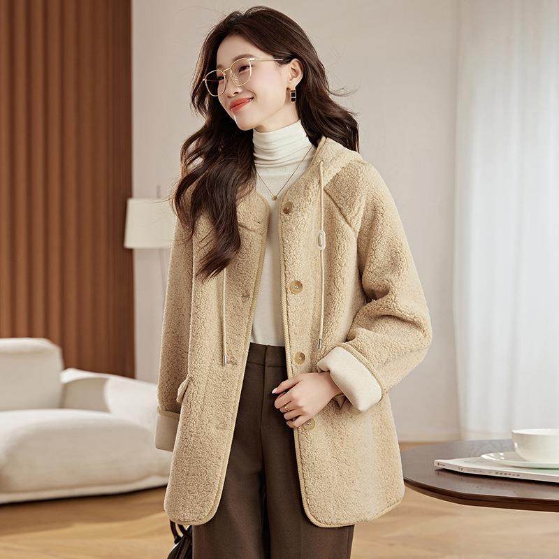 高ZLI2498S档皮毛一体毛秋呢外套女士冬款024新款爆款2洋时尚气小