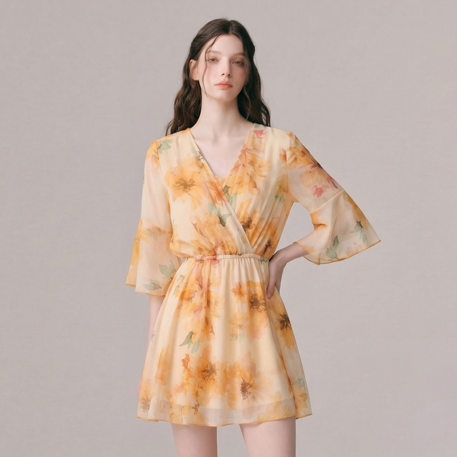 徐苏苏 高级感2026新款保守微胖遮肉显瘦温泉三件套分体式泳衣女