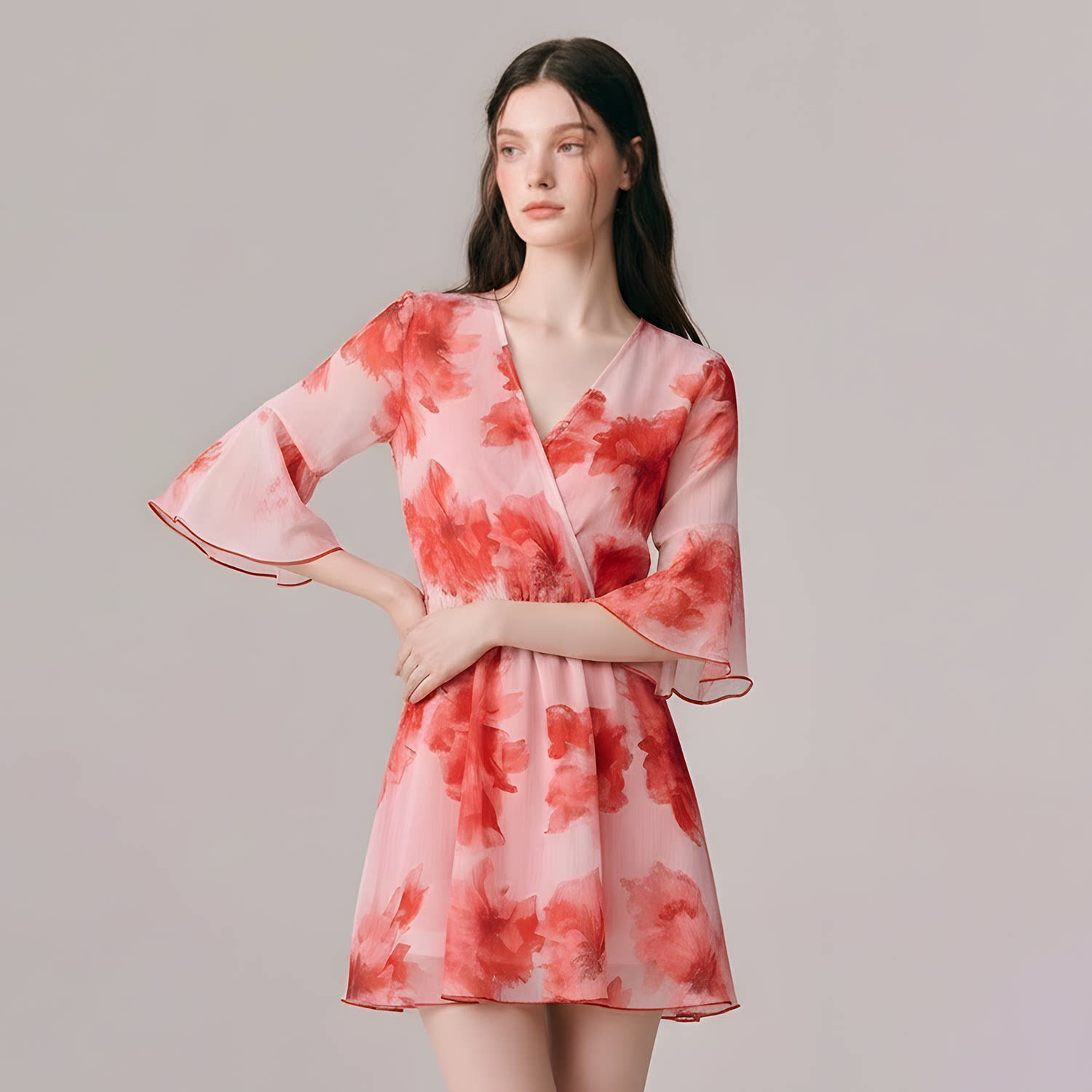 徐苏苏 高级感2026新款保守微胖遮肉显瘦温泉三件套分体式泳衣女