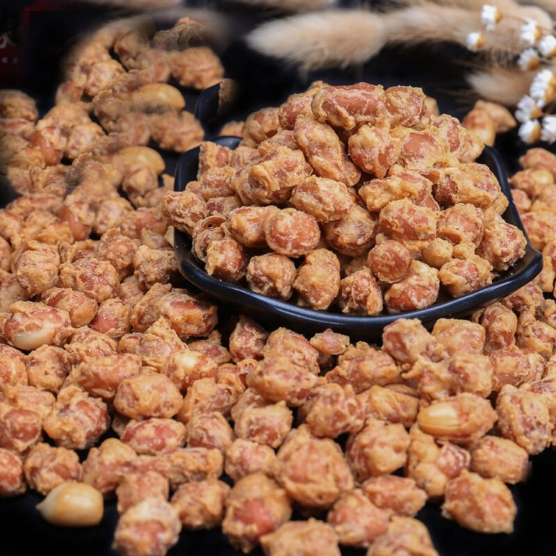 脆香花生米脆皮油炸花生米多味花生米下酒零食500克