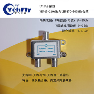 UV专用合路频器45-700MHz地面电视天线DTMB合路器