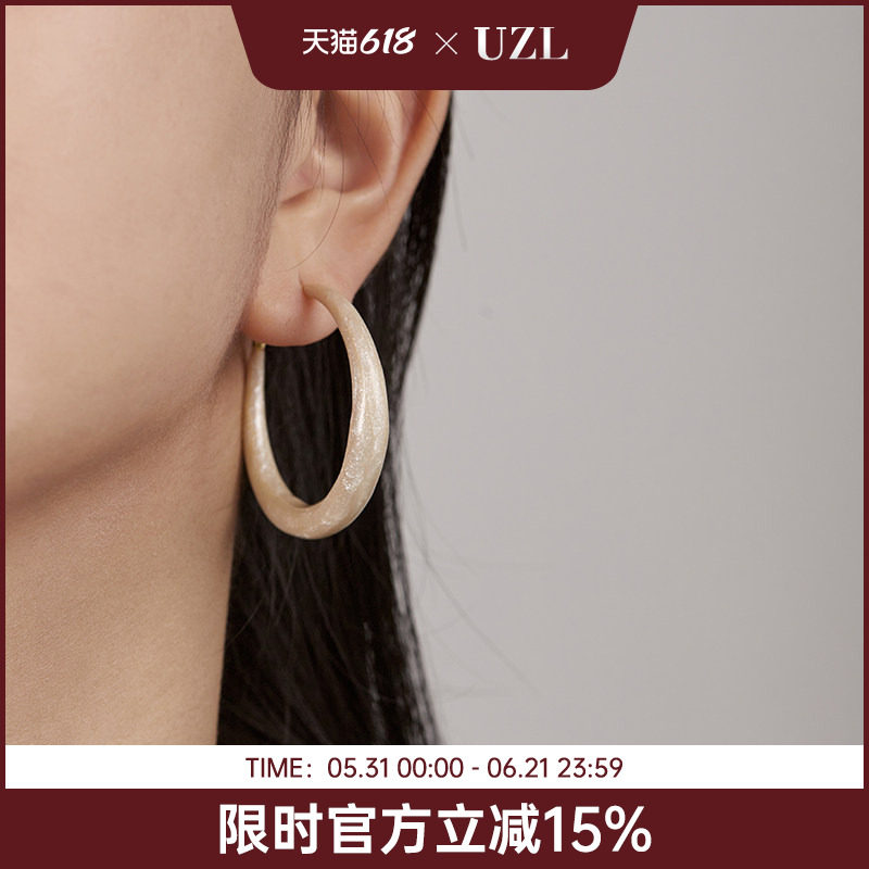 高级感欧美圈圈耳环女小众夸张显脸小耳饰耳扣百搭耳圈耳钉春夏