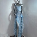 幻海灵姬 礼服裙 TDH原创蓝色水母流光爆闪流苏仙女开衩连衣裙长款