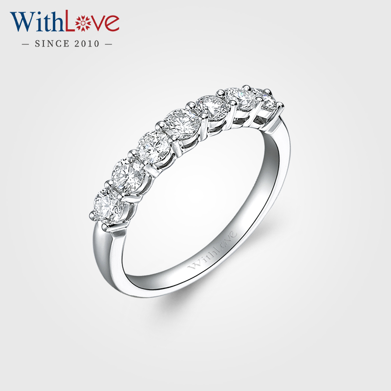 WithLove18K金排钻钻石戒指叠戴