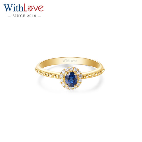 WithLove蓝宝石钻石女戒