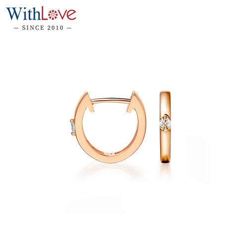 WithLove18K金钻石耳环三色可选