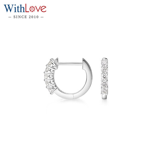 WithLove18K金排钻钻石耳环