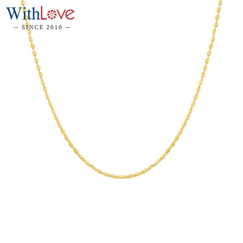 WithLove黄18K金环环相扣项链