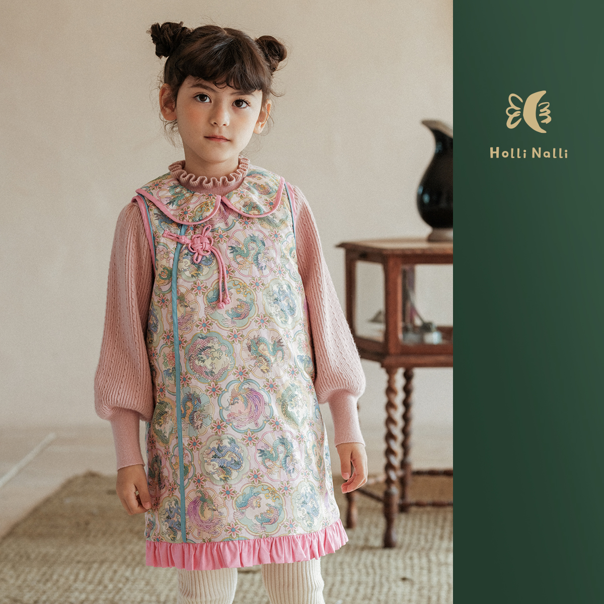 欧利娜利3M新雪丽国风年服背心裙