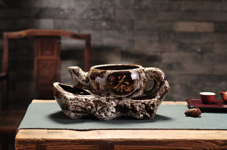 陶瓷特色形状中国风无托盘花盆