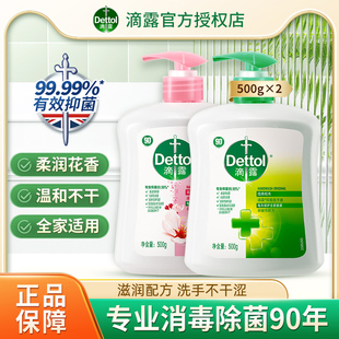 家用正裝 滴露經(jīng)典 包郵 抑菌兒童按壓非泡沫500g 滋潤松木洗手液 2瓶