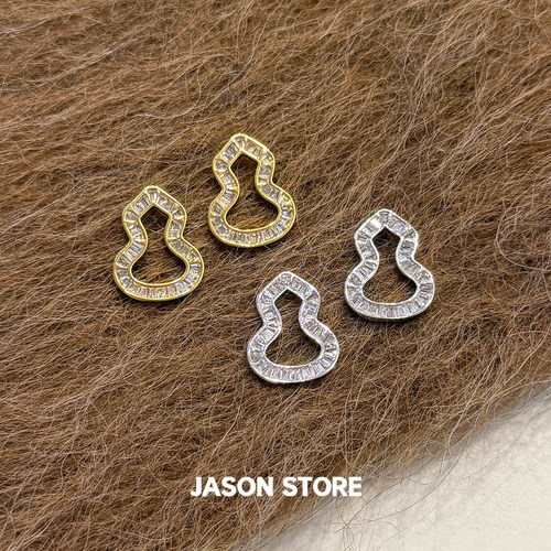 JASON/新中式镂空葫芦耳环女精致独特轻奢高级感气质耳饰2026新款