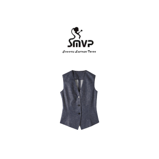 风 被思念 SMVP 马甲1042 轻奢百搭修身 V领短款 朗家