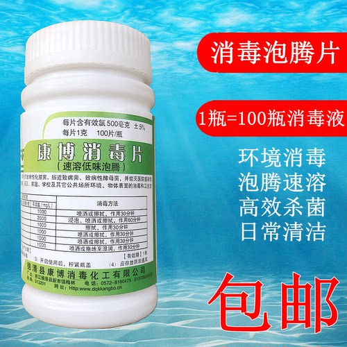 康博消毒片 100片泡腾片 家用衣物厕所浴缸漂白含氯84消毒液水粉 - 封面