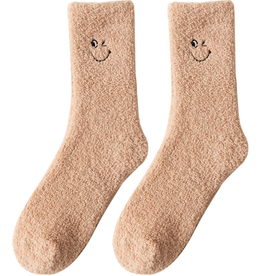 袜子女秋冬季珊瑚成人地板居家