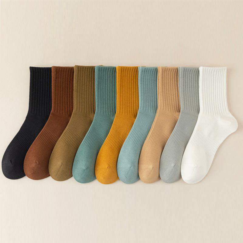 吸湿排汗男性精梳棉无骨中筒袜