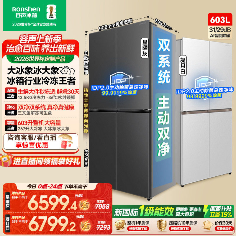 容声大冰象603冰箱行业冷冻王者