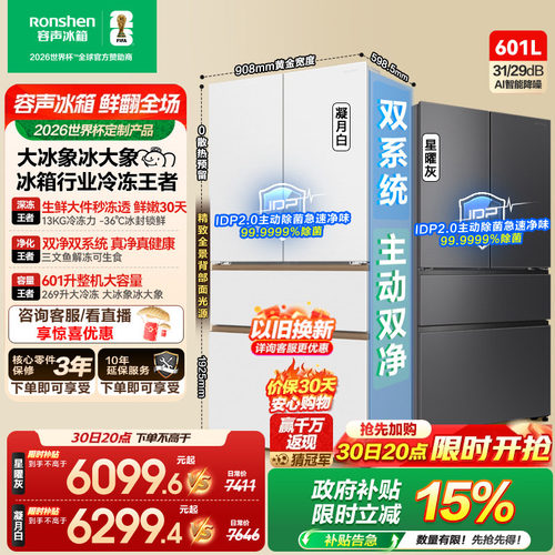 容声大冰象601冰箱行业冷冻王者
