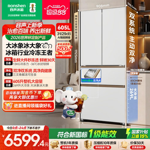 容声大冰象605冰箱行业冷冻王者