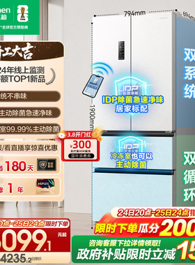 容声526L双净法式多门双开四门双系统循环无霜一级大容量家用冰箱