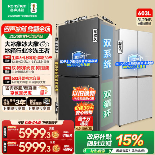 容声大冰象603冰箱行业冷冻王者