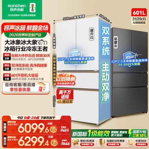 容声大冰象601冰箱行业冷冻王者