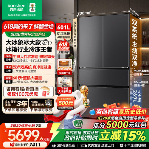容声大冰象601冰箱行业冷冻王者