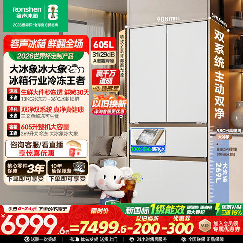 容声大冰象605冰箱行业冷冻王者