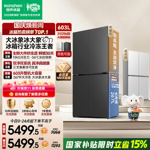 容声大冰象603冰箱行业冷冻王者