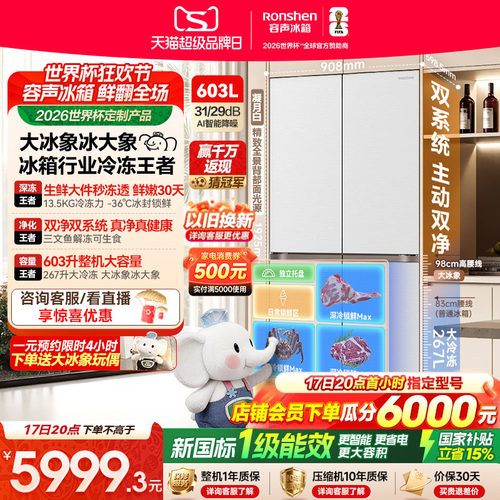 容声大冰象603冰箱行业冷冻王者