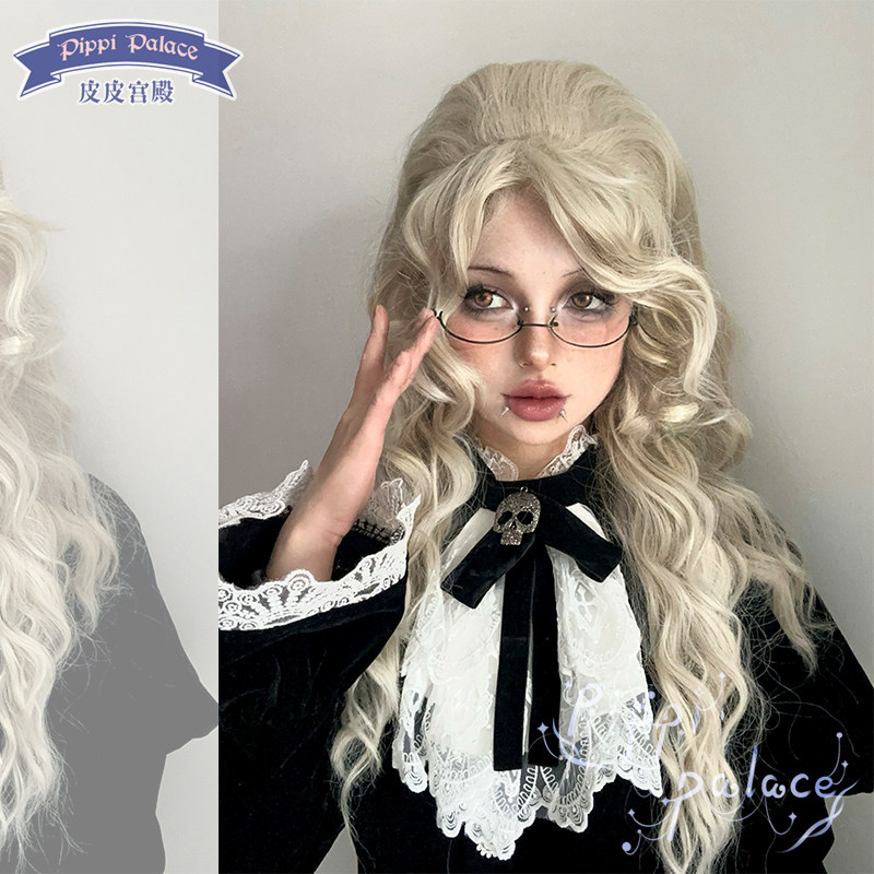 皮皮家 女伯爵 合作款原创Lolita复古宫廷茶会泡面打毛长卷发假发,模玩/动漫/周边/娃圈三坑/桌游,lolita洛丽塔假发,淘宝优惠券,粉丝福利购,淘宝优惠卷