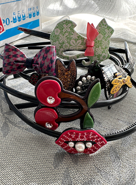 韩国AZNAVOUR/GRAIN de BEAUTE 百搭时尚 蝴蝶结樱桃发箍头箍