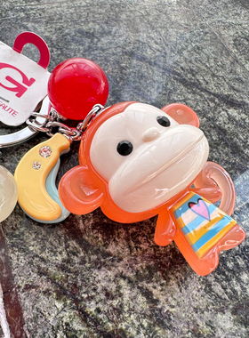 韩国AZNAVOUR/GRAIN de BEAUTE 精致可爱小猴子钥匙扣包挂件