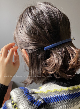 韩国进口 France金标 复古一字夹 超美晕染弹簧夹 马尾夹半发夹