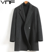 2025秋冬100%羊毛双面呢大衣男中长款 宽松非羊绒西装 领呢子外套潮