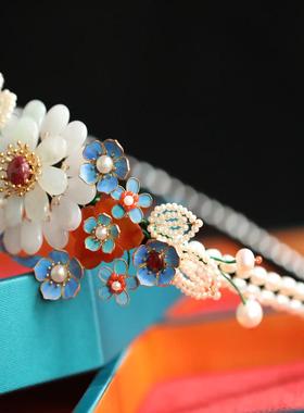 挽青丝古典首饰 繁花似锦发箍（发钗）