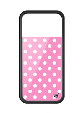 【WF手机壳侧边镂空按键】黑白黄色粉色波点适用苹果17Pro手机壳iphone16/15/14/13/12/Pro/Max艺术家防摔